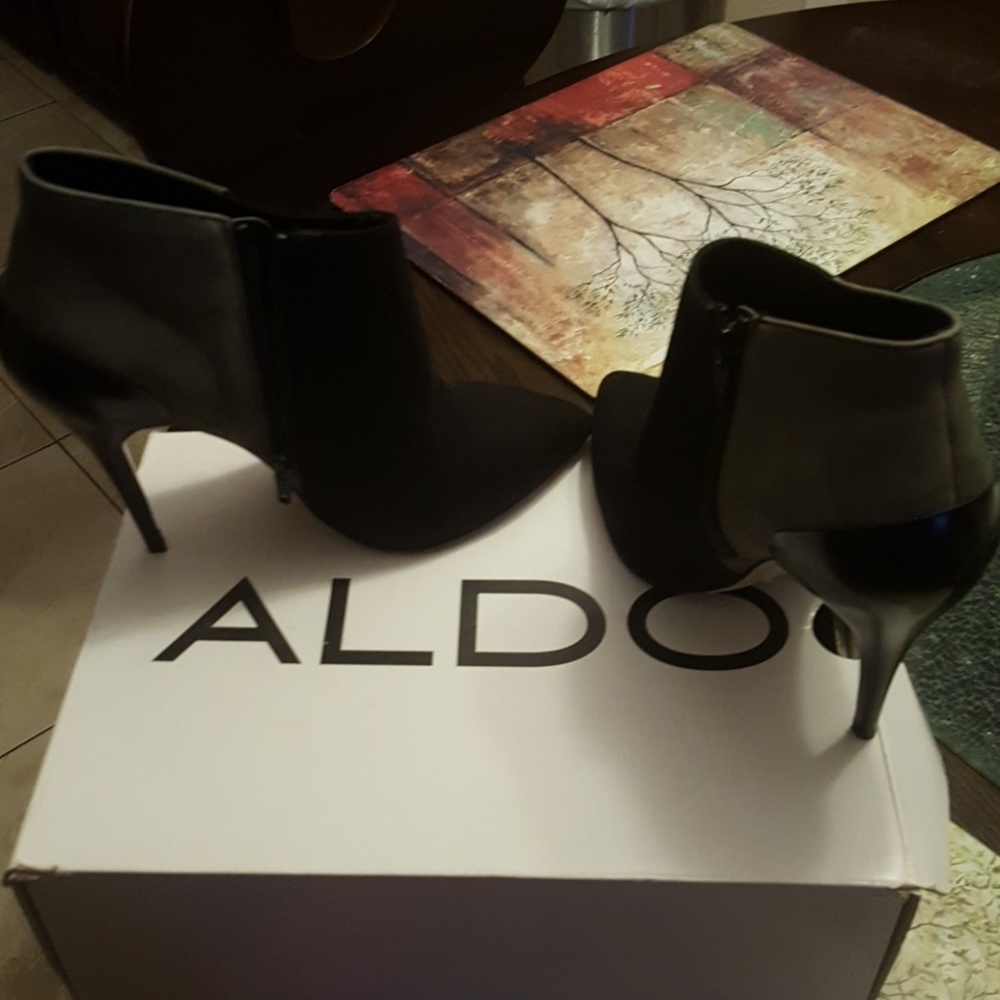 Aldo Black and Gray Boots
